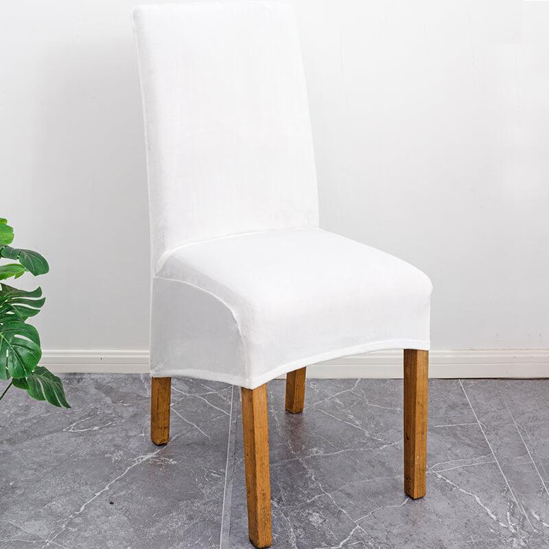Stretch Velvet XL Size Dining Chair Covers x4 | Soft. Stretchable & Non-Slip for Home Dining Room Decoration