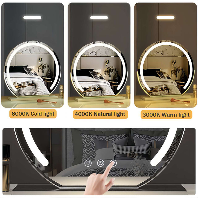 LED Touch Control Vanity Mirror | 360° Rotatable. Dimmable Light & Ideal for Daily Makeup and Skincare Applications