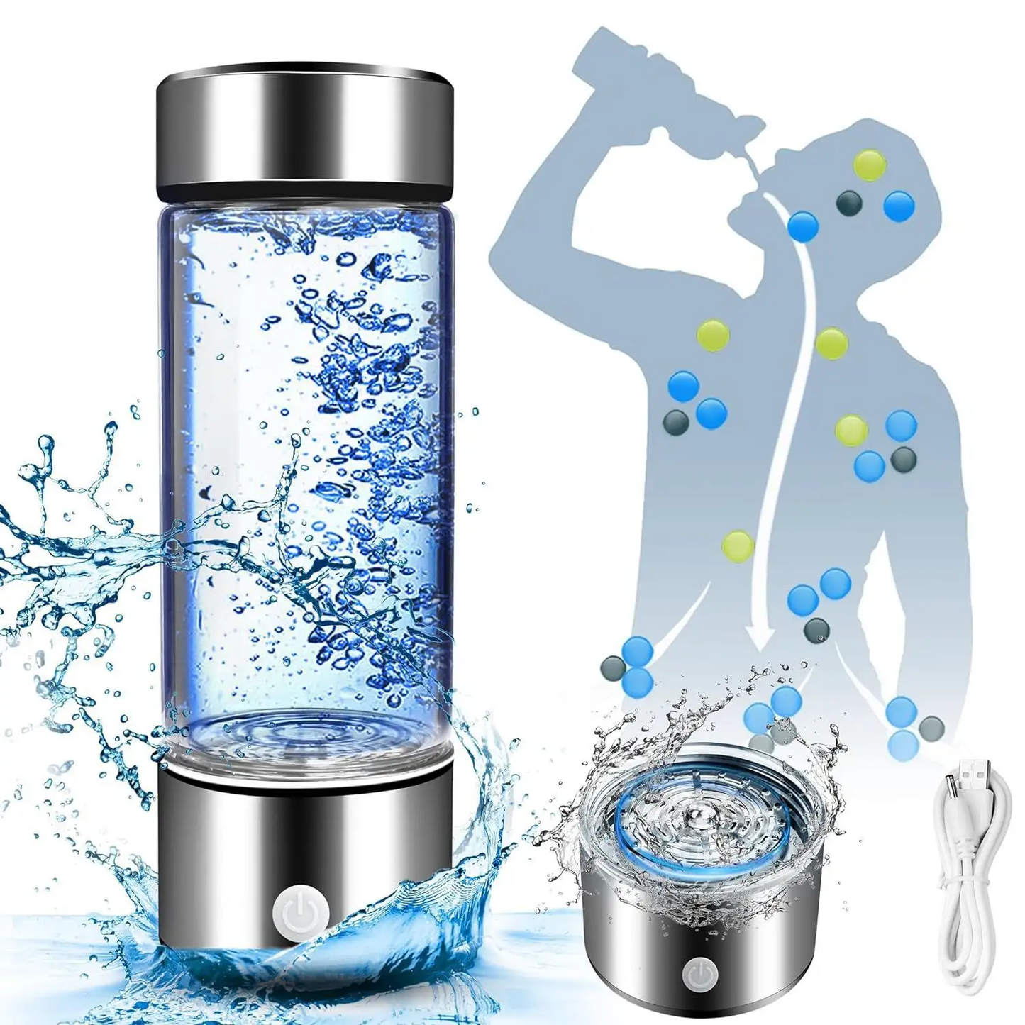 Aquyn Hydroclear Hydrogen Water Bottle – Premium Hydrogen-Rich Water Bottle for Daily Health