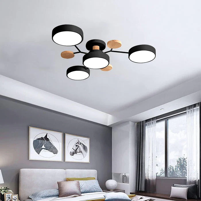 Contemporary Round Iron LED Chandelier | Energy-Efficient. Stylish Lighting for Living Rooms. Dining Areas & Entryways