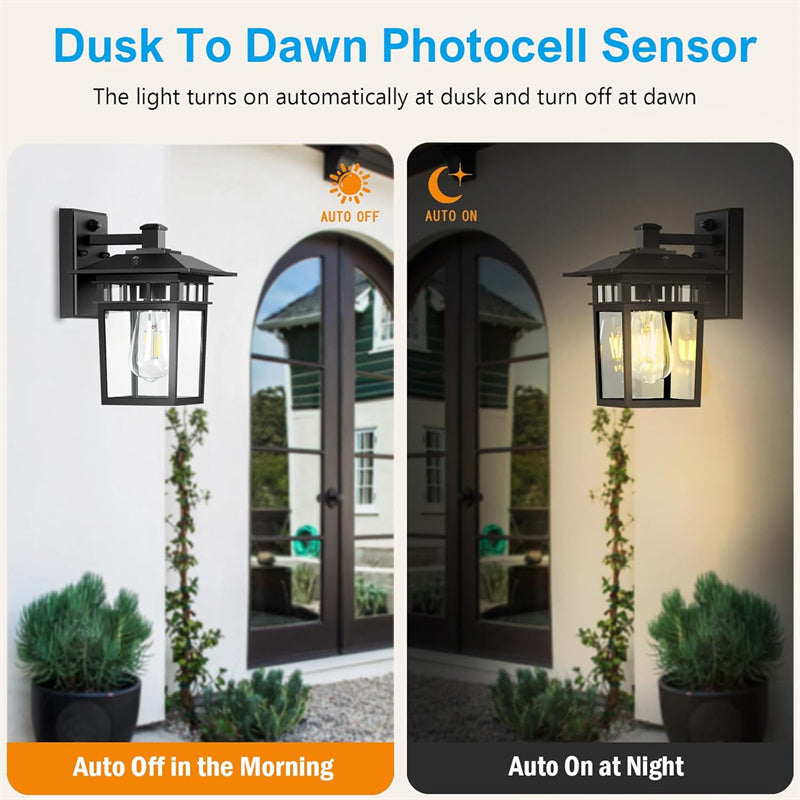 Outdoor Waterproof Wall Lantern Light | Modern Aluminum Sconce for Backyard. Porch & Garden