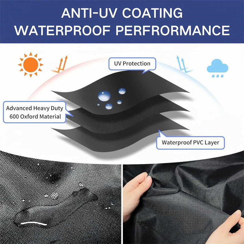 Round Waterproof Garden Furniture Cover | Heavy-Duty, UV-Resistant & Adjustable for Outdoor Tables and Chairs