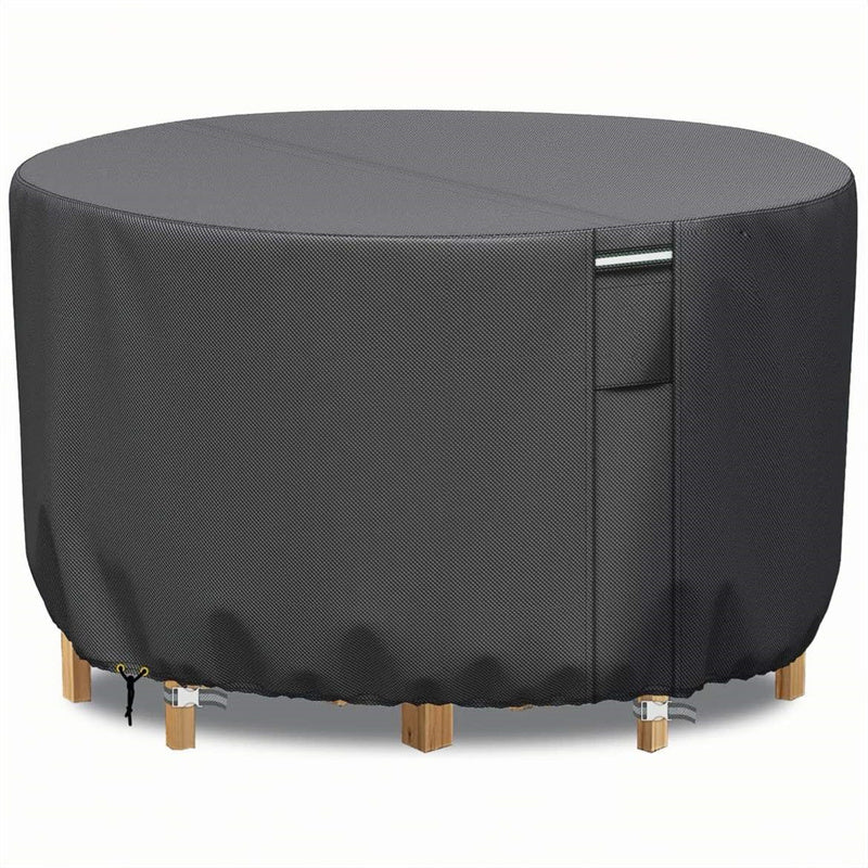 Round Waterproof Garden Furniture Cover | Heavy-Duty, UV-Resistant & Adjustable for Outdoor Tables and Chairs