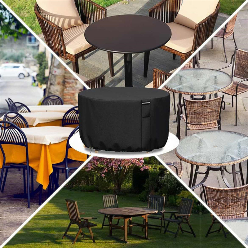 Round Waterproof Garden Furniture Cover | Heavy-Duty, UV-Resistant & Adjustable for Outdoor Tables and Chairs