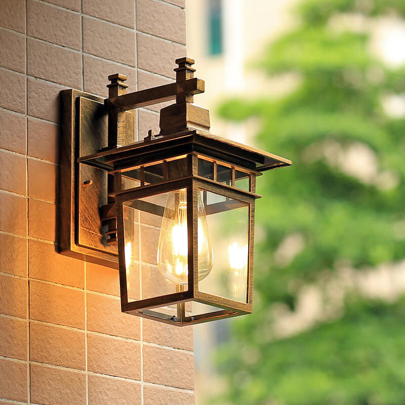 Outdoor Waterproof Wall Lantern Light | Modern Aluminum Sconce for Backyard. Porch & Garden