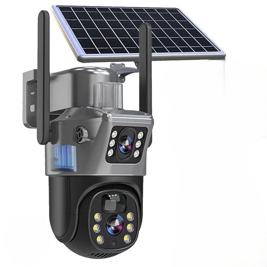 Wireless 4K Security Camera | Dual Lens, 10x Zoom & Solar-Powered for Home Surveillance