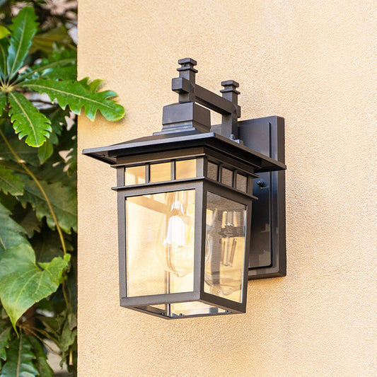 Outdoor Waterproof Wall Lantern Light | Modern Aluminum Sconce for Backyard. Porch & Garden