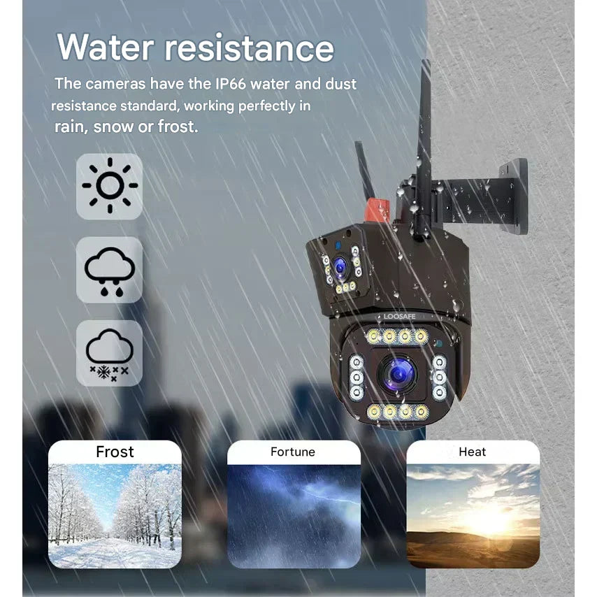 Wireless 4K Security Camera | Dual Lens, 10x Zoom & Solar-Powered for Home Surveillance