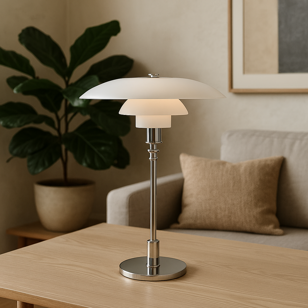 Danish Designer Table Lamp | LED. Dimmable & Ideal for Bedroom. Living Room or Reading Nook