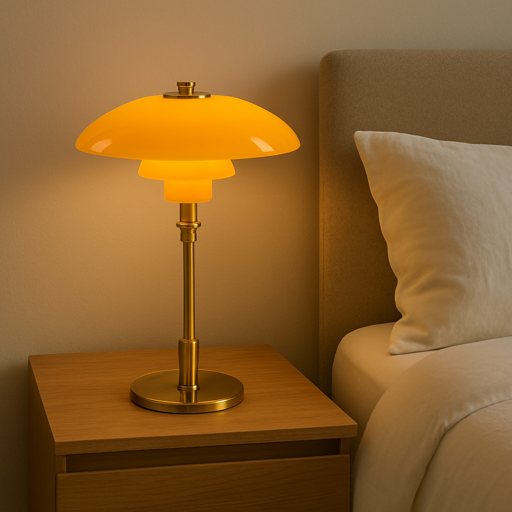 Danish Designer Table Lamp | LED. Dimmable & Ideal for Bedroom. Living Room or Reading Nook