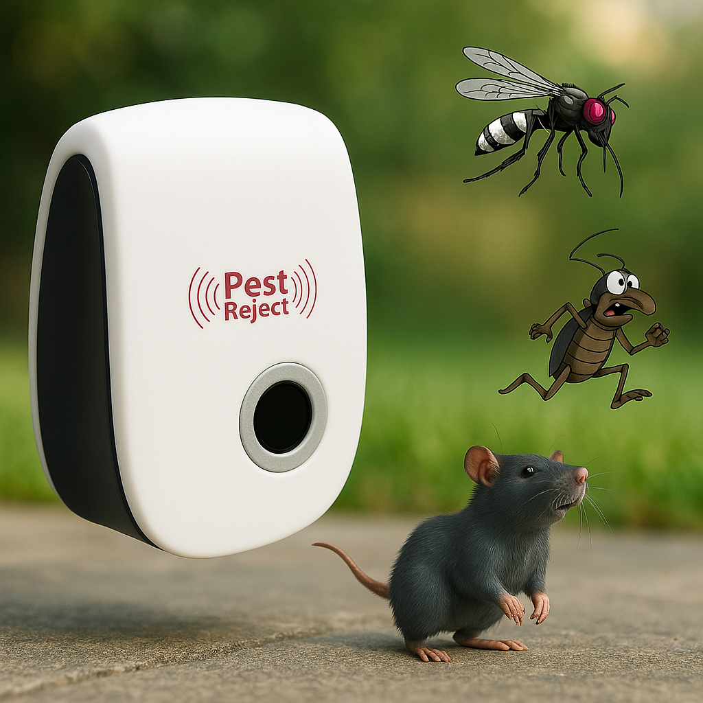 Ultrasonic Rat Repeller Device - Effective Pest Control for Rodents in 48 Hours - Safe for Home & Garden Use