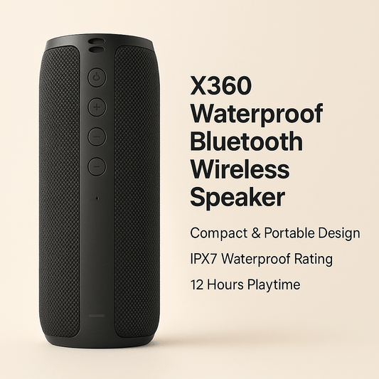 Best Waterproof Bluetooth Wireless Speaker x360 Compact Small