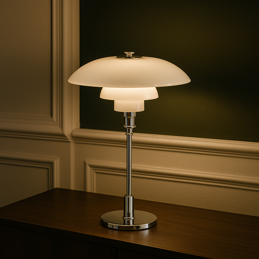 Danish Designer Table Lamp | LED. Dimmable & Ideal for Bedroom. Living Room or Reading Nook