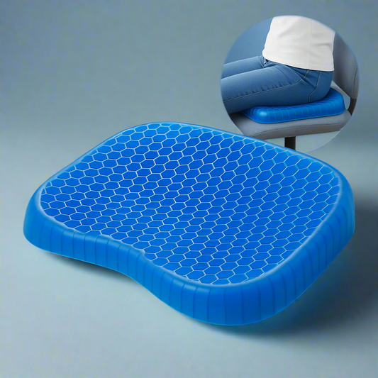 Orthopedic Gel Seat Cushion | Pressure Relief, Tailbone Support & Lower Back Comfort for Office Chair, Car & Wheelchair Use