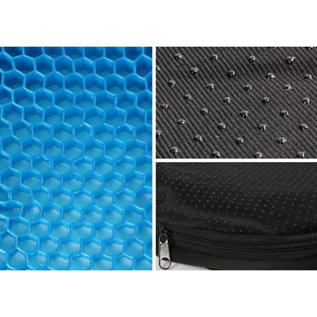 Orthopedic Gel Seat Cushion | Pressure Relief, Tailbone Support & Lower Back Comfort for Office Chair, Car & Wheelchair Use