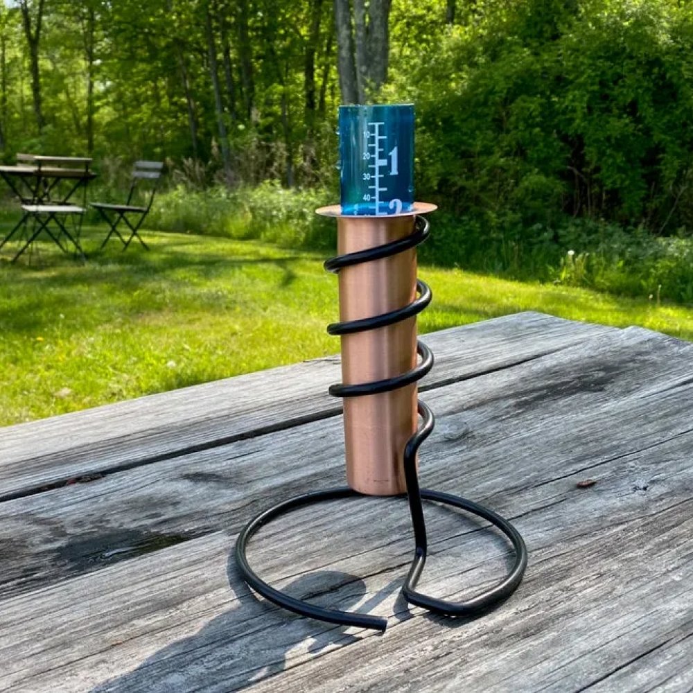 Copper Rain Gauge | Durable, Floating Design for Home Garden & Lawn Water Measurement