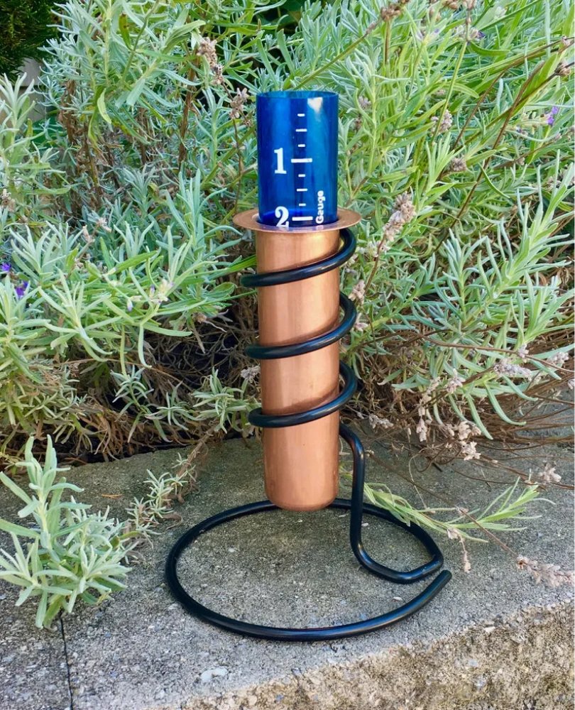 Copper Rain Gauge | Durable, Floating Design for Home Garden & Lawn Water Measurement