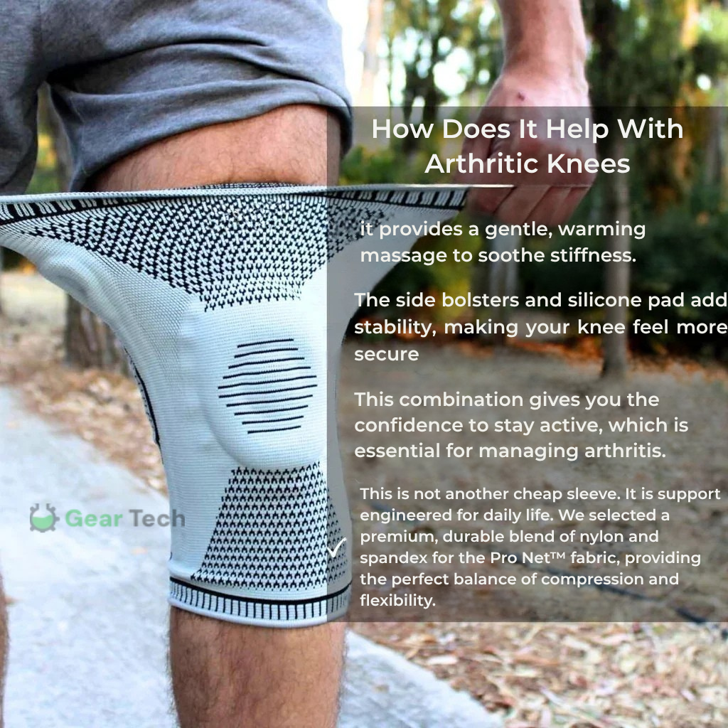 Knee Compression Sleeve | Supportive, Adjustable & Ideal for Sports Recovery Braces for Arthritic Knees