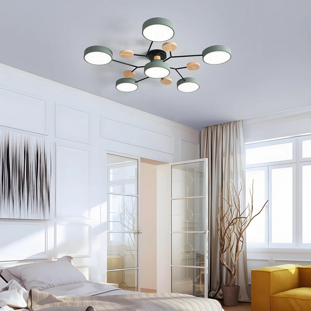 Contemporary Round Iron LED Chandelier | Energy-Efficient. Stylish Lighting for Living Rooms. Dining Areas & Entryways