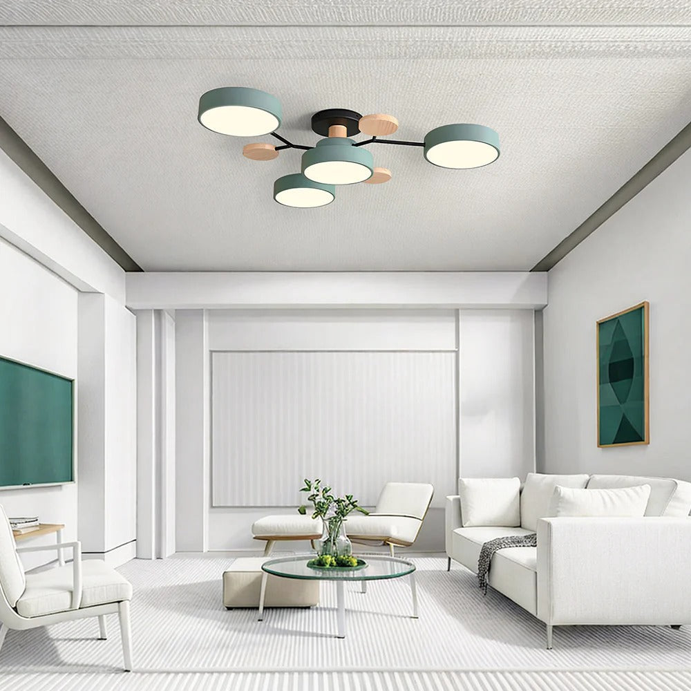Contemporary Round Iron LED Chandelier | Energy-Efficient. Stylish Lighting for Living Rooms. Dining Areas & Entryways