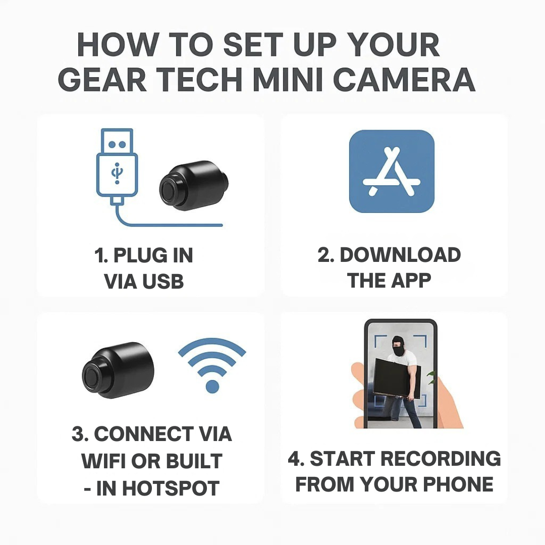Mini Wireless Hidden Camera and Audio - Tiny Surveillance Mini Spy Cameras Wireless Nanny Monitoring