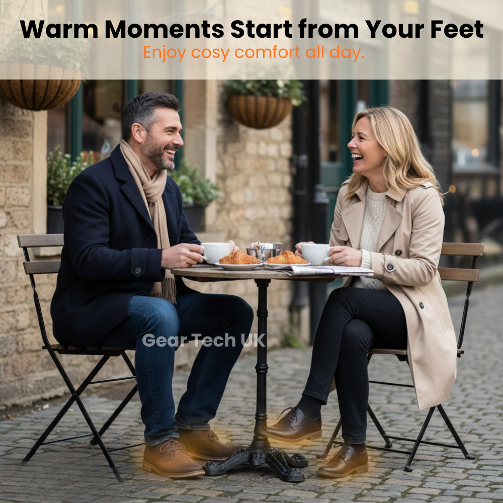 Rechargeable Heated Insoles for Shoes & Boots – USB Electric Foot Warmers for Daily Comfort & Circulation Relief – Best Heated Insoles UK