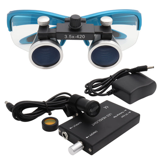 Dental Loupes Magnifier with & LED Headlight for Precision Work