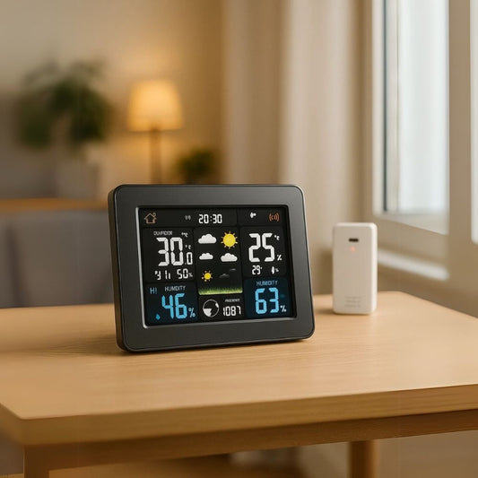 Personal Home Weather Station | Wireless Indoor/Outdoor Temperature & Humidity Monitor for Accurate Weather Forecasting