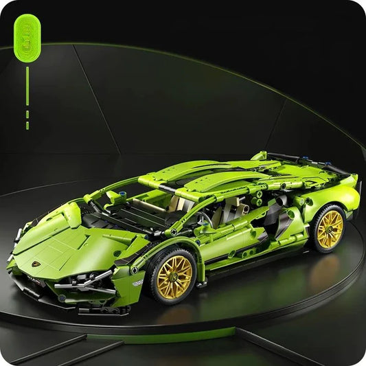 Racing Supercar Building Blocks | 1280 Pieces, Wireless Control & Realistic 1:14 Scale Model for Kids and Adults