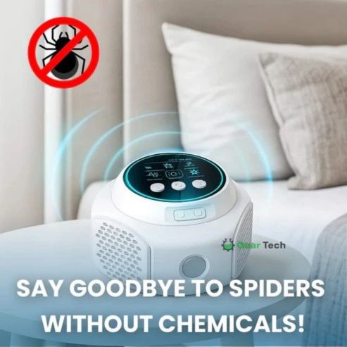 Plug-In Ultrasonic Spider Repeller | Chemical-Free. Safe & Silent for Home Coverage