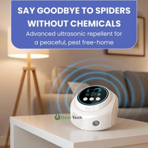 Plug-In Ultrasonic Spider Repeller | Chemical-Free. Safe & Silent for Home Coverage