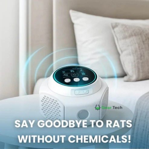 Plug-In Ultrasonic Rat Repellent | Chemical-Free. Silent & Covers Up to 3200 sq. ft. for Indoor and Outdoor Use