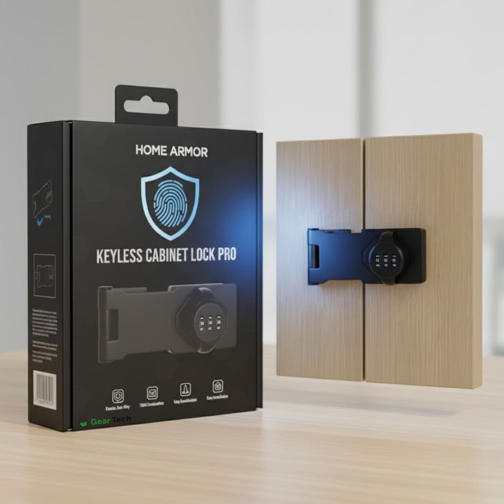 Keyless Cabinet Protection Lock | Durable Zinc Alloy, 1000 Combinations & Easy Installation for Home Security