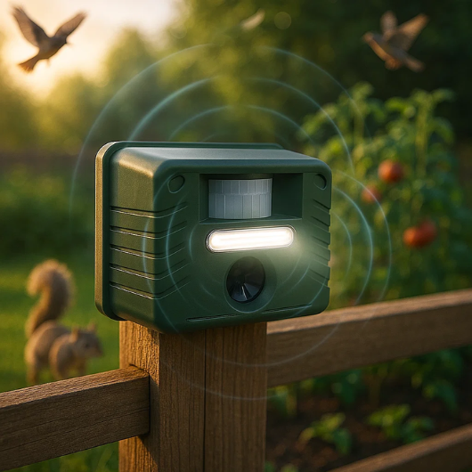 Outdoor Ultrasonic Bird Repeller | Effective, Humane Woodpecker Deterrent for Gardens, Patios & Farms