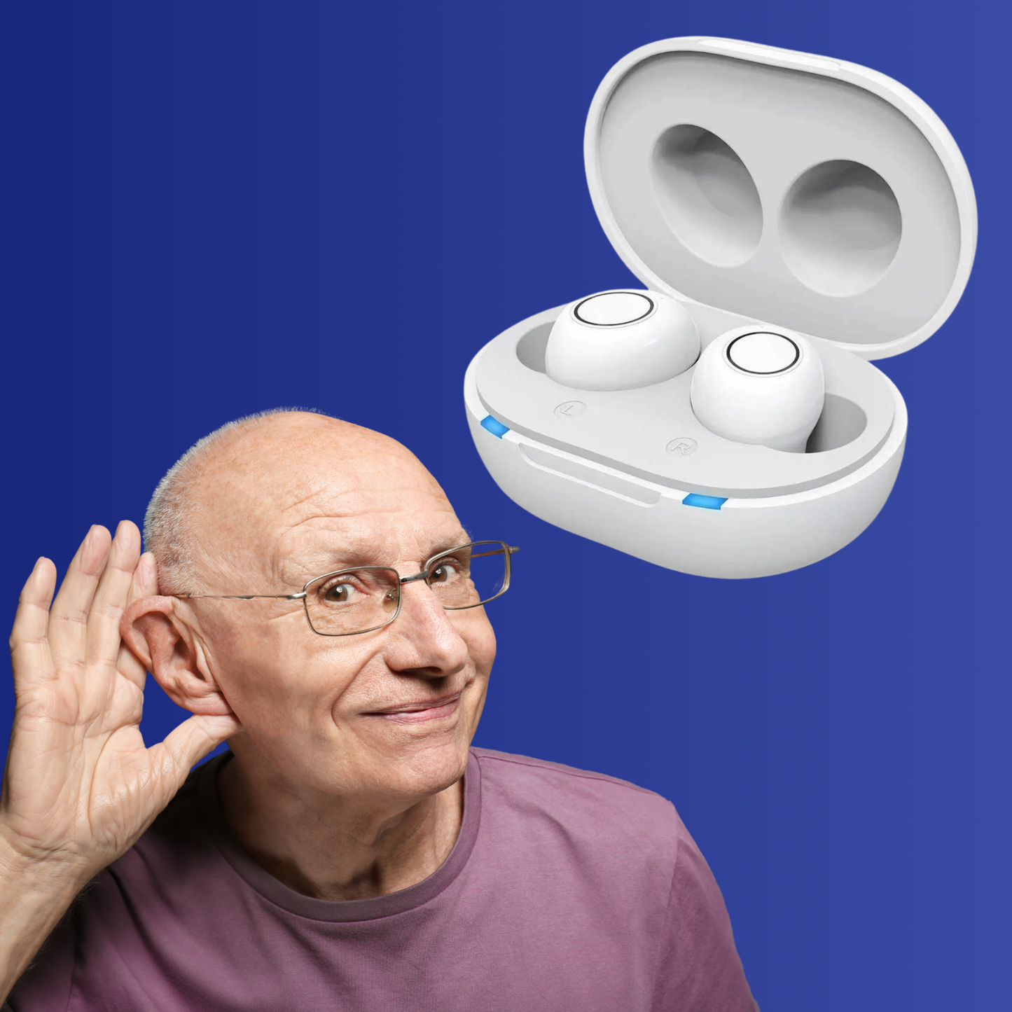 Bluetooth Hearing Aids – Rechargeable In-Ear Digital Hearing Aid with App Control | Discreet, Lightweight & Budget-Friendly for Adults & Seniors