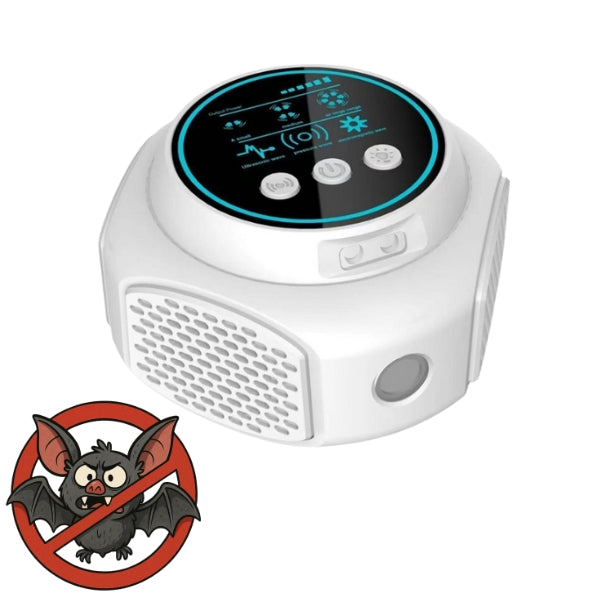 Ultrasonic Bat Repeller | 360° Coverage. Safe & Silent Device for Attics. Garages & Roofs