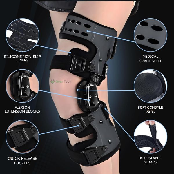 Osteoarthritis Unloader Knee Brace | Medial & Lateral Support for Bone-on-Bone Arthritis Relief, Adjustable Size for Enhanced Comfort