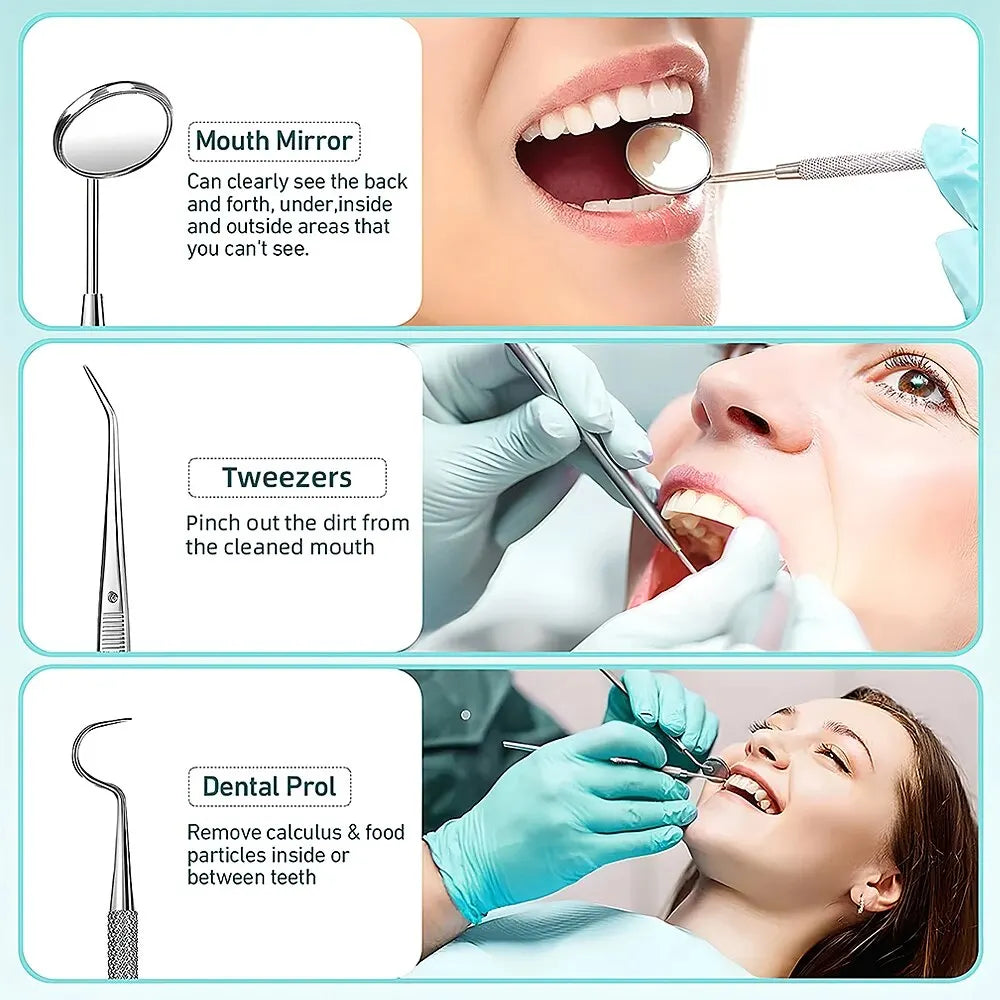 Ultrasonic Teeth Cleaning Device | 38 kHz Ultrasound, LED Light & USB Fast Charging for Home Dental Care