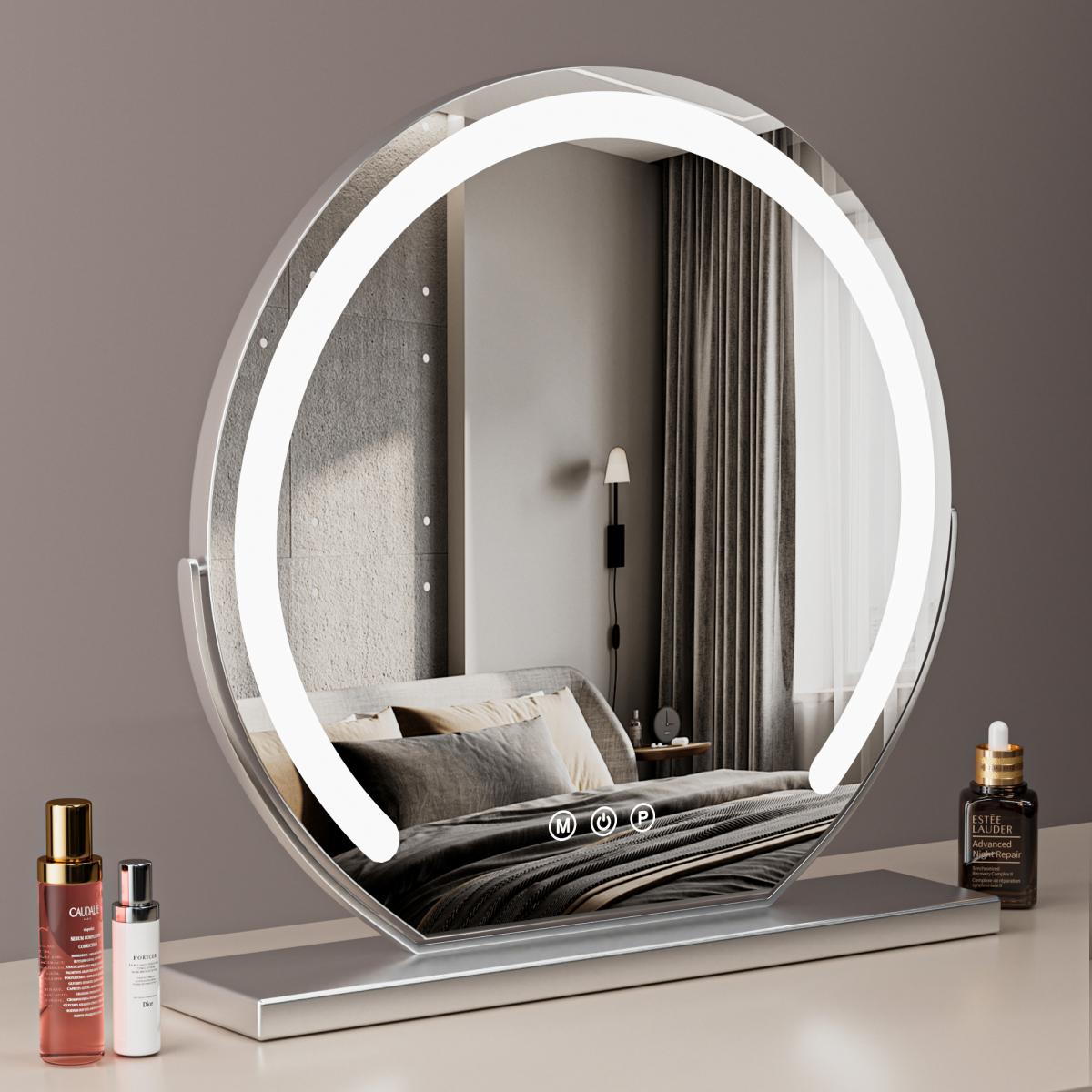 LED Touch Control Vanity Mirror | 360° Rotatable. Dimmable Light & Ideal for Daily Makeup and Skincare Applications