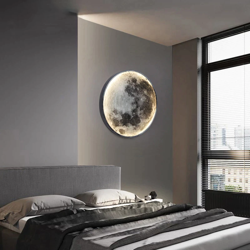 LED Moon Lamp - 3D Printed Night Light with Adjustable Brightness for Bedroom Decor & Relaxation