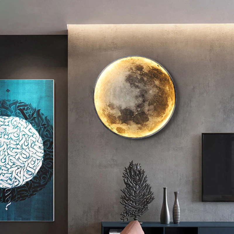 LED Moon Lamp - 3D Printed Night Light with Adjustable Brightness for Bedroom Decor & Relaxation