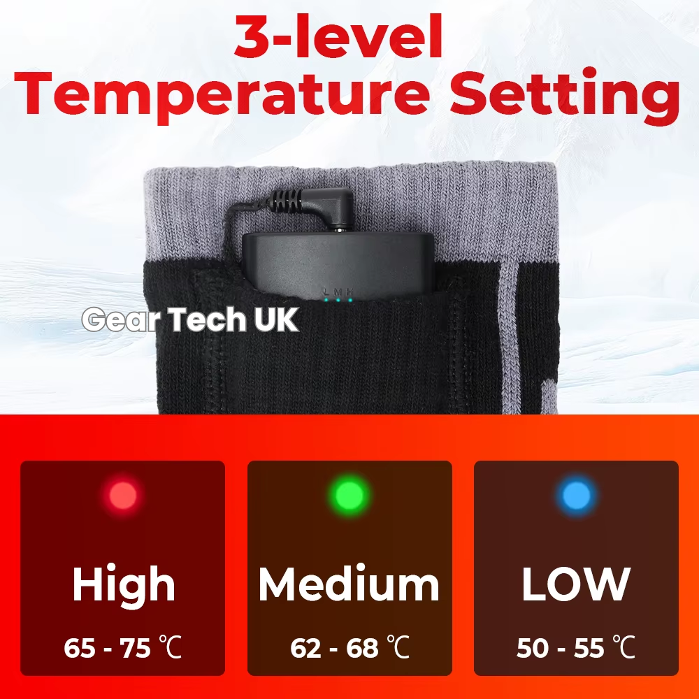 Rechargeable Heated Socks for Arthritis & Poor Circulation – Electric Thermal Foot Warmers for Cold Feet Relief UK