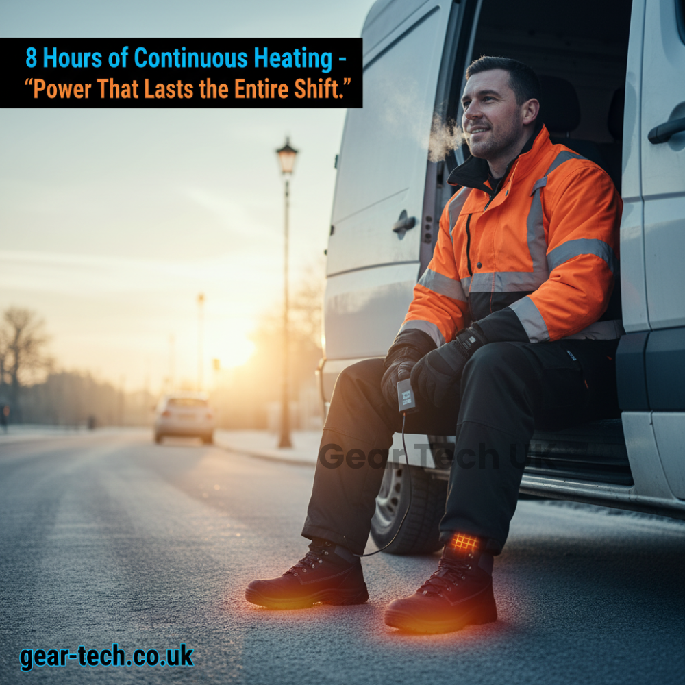 Rechargeable Heated Work Socks for Men & Women – Electric Thermal Foot Warmers for Work Boots, Gardening & Outdoor Jobs UK