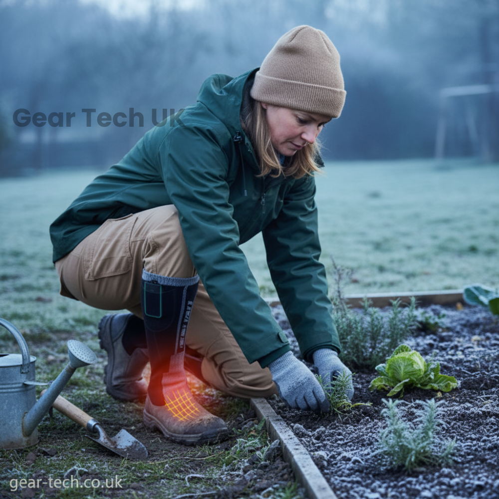 Rechargeable Heated Work Socks for Men & Women – Electric Thermal Foot Warmers for Work Boots, Gardening & Outdoor Jobs UK
