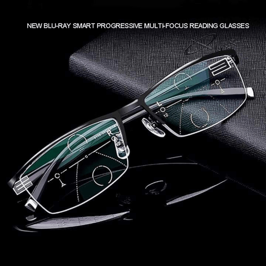 Progressive Multifocal Glasses for Clear Vision - German Intelligent Design for Everyday Use