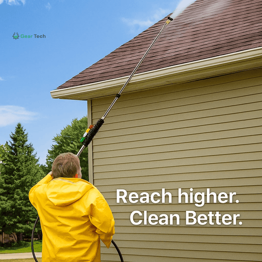 Telescoping High Pressure Washer Wand Set | 4000 PSI, 7 Nozzle Tips & Ideal for Gutter, Roof, and Hard-to-Reach Cleaning
