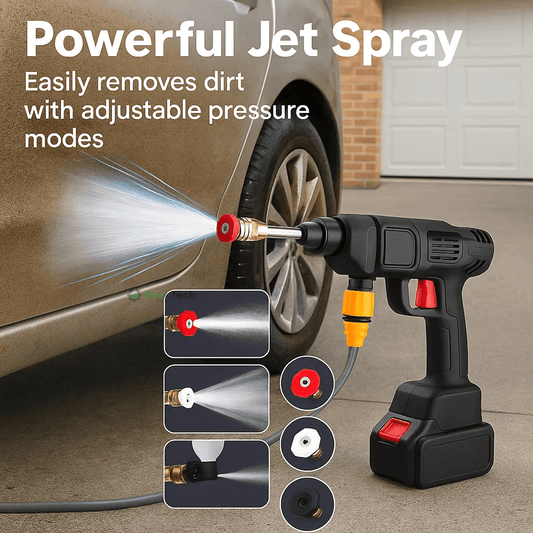 Cordless Portable High Pressure Spray Water Gun Set | Ideal for Cleaning Cars, Patios & Garden Furniture