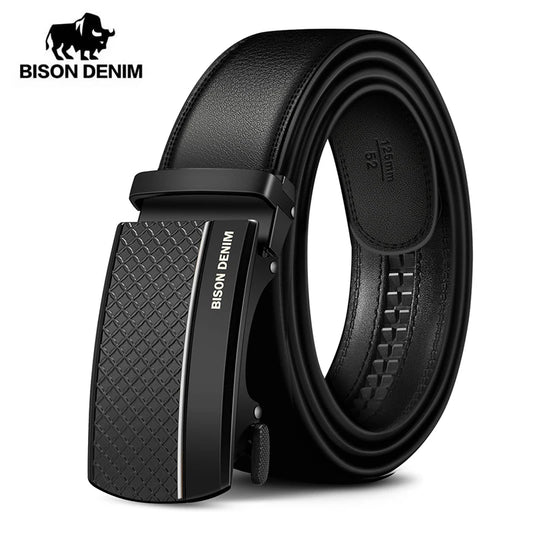 Men's Genuine Leather Belt | Automatic Buckle, Durable & Stylish for Everyday Wear