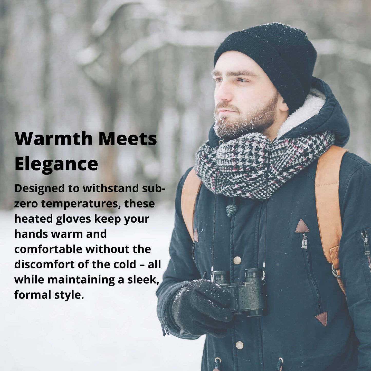 Heated Gloves for Men UK – Thermal Waterproof Winter Gloves with Heating & Touchscreen Grip