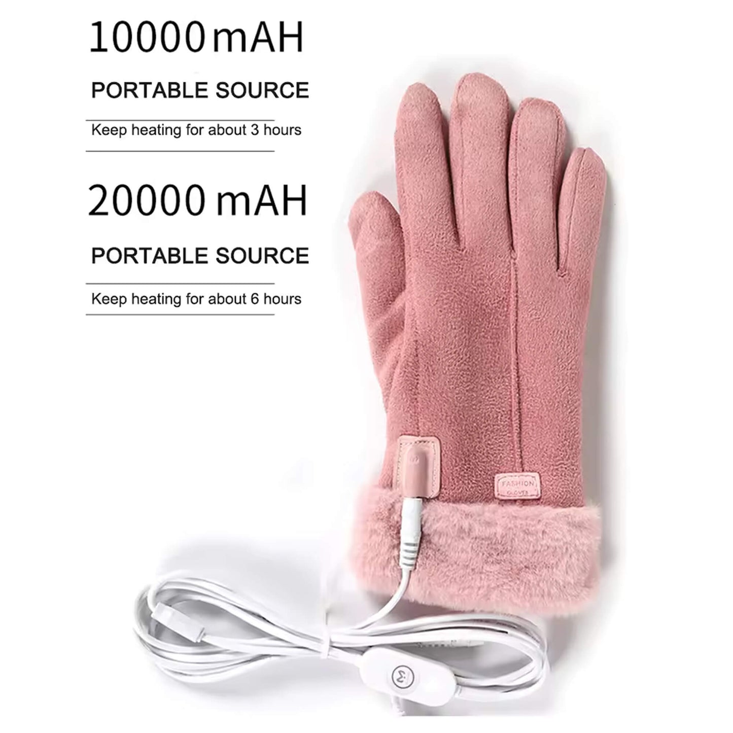 Heated Gloves for Women UK – Ladies Thermal Waterproof Winter Gloves with Touch Screen & USB Rechargeable Warm Design